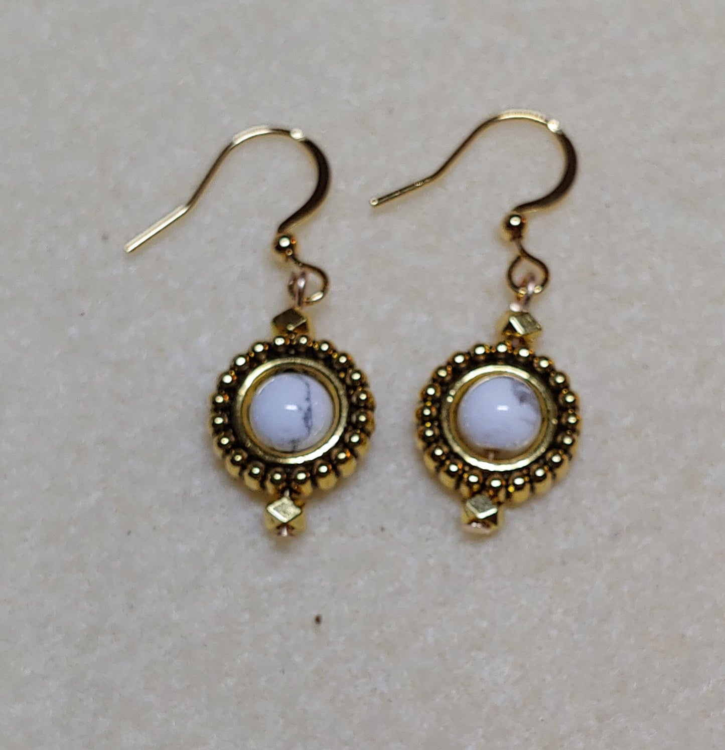 White Magnesite Earring