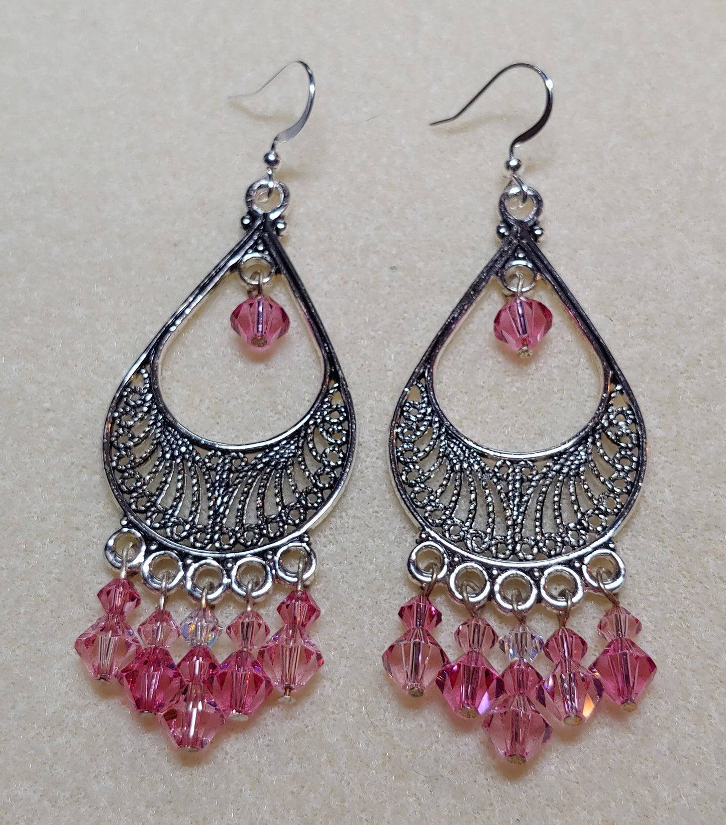 Pink Chandelier Earrings