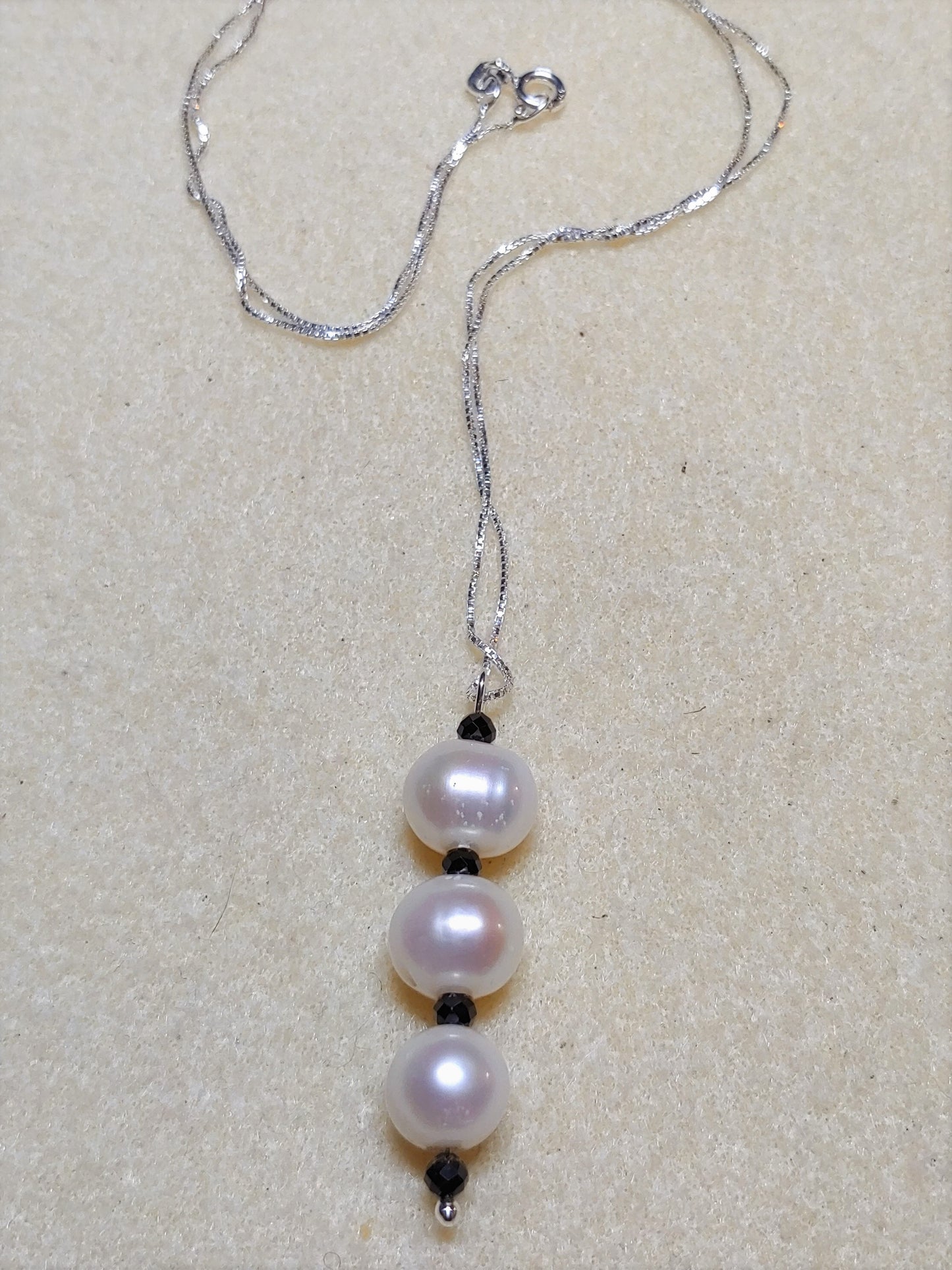 Triple Pearl Drop Necklace