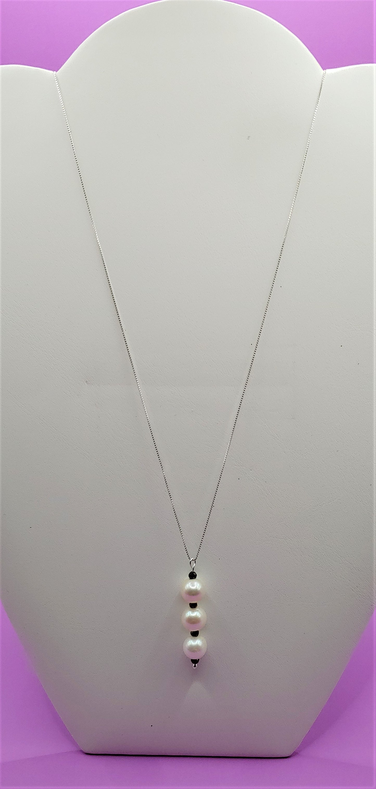 Triple Pearl Drop Necklace