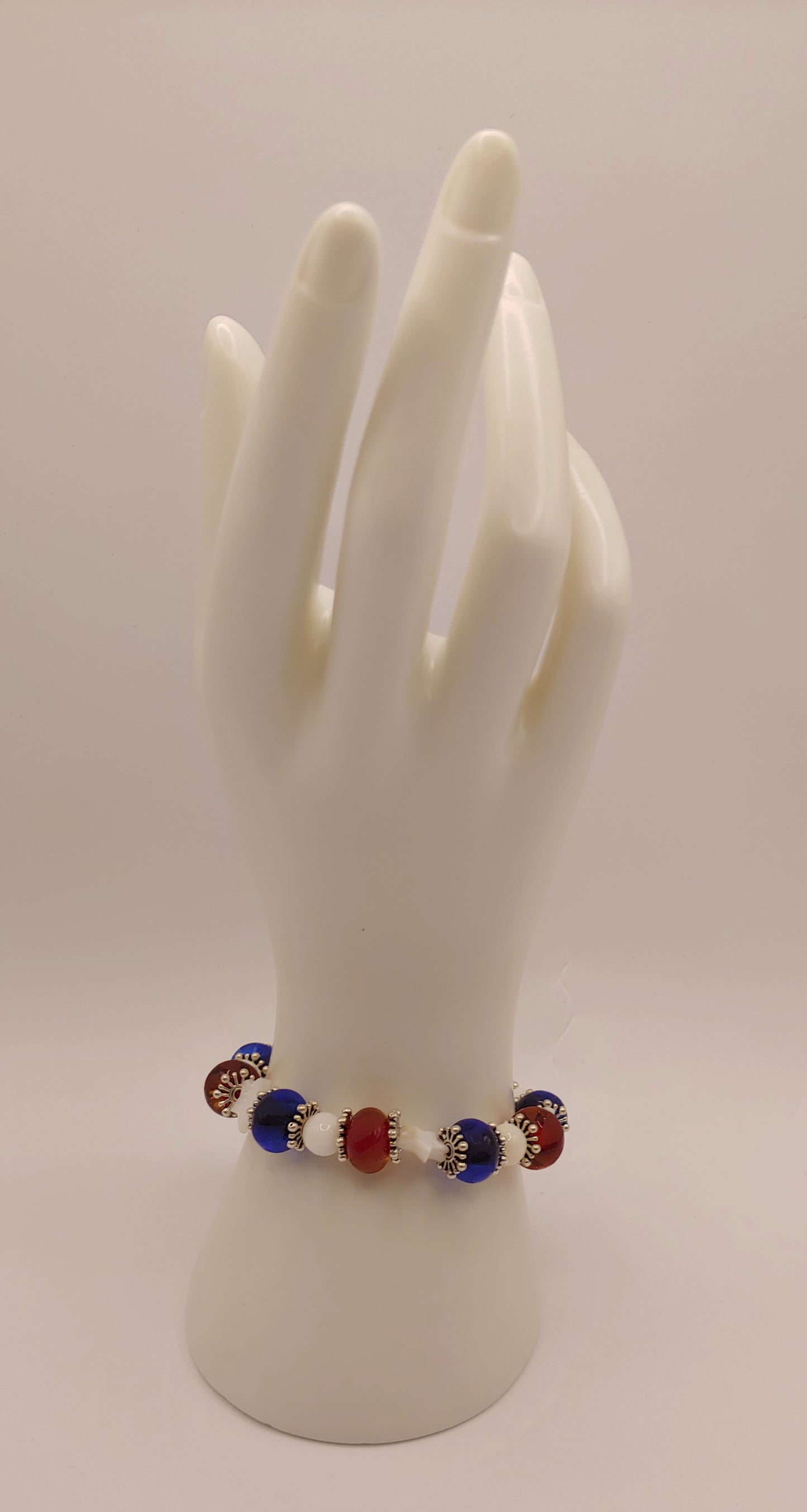 Patriotic Red, White & Blue Stretch Bracelet