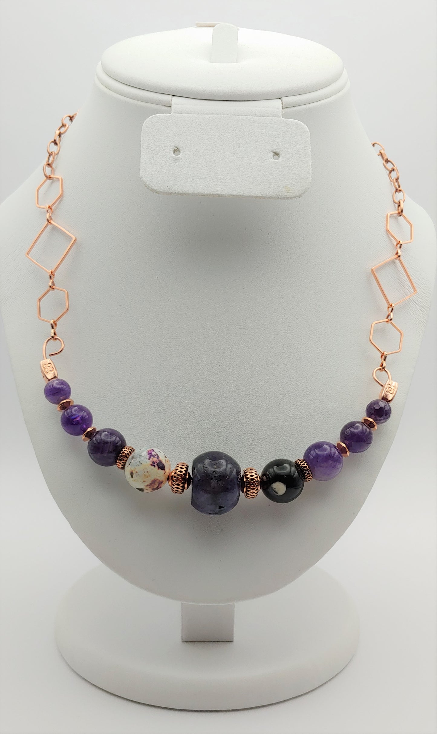 Purple Amethyst Copper Necklace