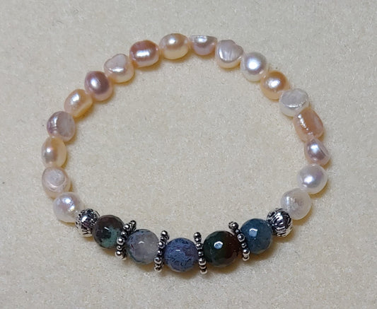 Agate & Jasper Mix Stretch Bracelet/Anklet